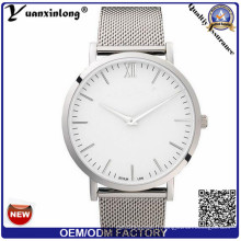 Yxl-794 Silver Mesh Metal Band Dial Montres pour Lady Quartz Montres Femmes